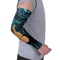 Kotiate New Zealand Arm Sleeves Maori Weapon Paua Shell Haka Fern