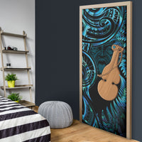 Kotiate New Zealand Door Cover Maori Weapon Paua Shell Haka Fern