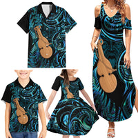 Kotiate New Zealand Family Matching Summer Maxi Dress and Hawaiian Shirt Maori Weapon Paua Shell Haka Fern LT14 - Polynesian Pride