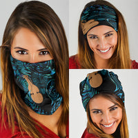 Kotiate New Zealand Neck Gaiter Maori Weapon Paua Shell Haka Fern