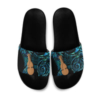 Kotiate New Zealand Slide Sandals Maori Weapon Paua Shell Haka Fern