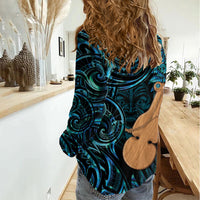 Kotiate New Zealand Women Casual Shirt Maori Weapon Paua Shell Haka Fern LT14 - Polynesian Pride