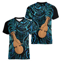 Kotiate New Zealand Women V-Neck T-Shirt Maori Weapon Paua Shell Haka Fern LT14 - Polynesian Pride