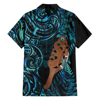 Maripi New Zealand Family Matching Off Shoulder Maxi Dress and Hawaiian Shirt Maori Weapon Paua Shell Haka Fern LT14 - Polynesian Pride