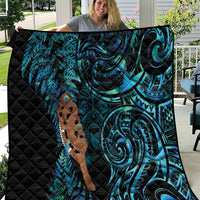 Maripi New Zealand Quilt Maori Weapon Paua Shell Haka Fern