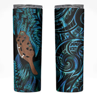Maripi New Zealand Skinny Tumbler Maori Weapon Paua Shell Haka Fern LT14 Turquoise - Polynesian Pride