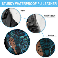 Maripi New Zealand Spare Tire Cover Maori Weapon Paua Shell Haka Fern