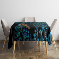 Maripi New Zealand Tablecloth Maori Weapon Paua Shell Haka Fern