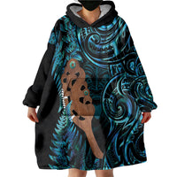 Maripi New Zealand Wearable Blanket Hoodie Maori Weapon Paua Shell Haka Fern LT14 - Polynesian Pride