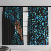 Maripi New Zealand Window Curtain Maori Weapon Paua Shell Haka Fern