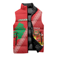 Tonga And Lebanon Sleeveless Puffer Jacket 2026 Together Half Style