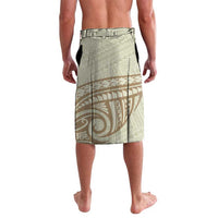 Personalised Hawaii Monk Seal Lavalava Polynesian Tattoo With Tropical Flowers - Beige Pastel
