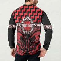 Aotearoa Ngapuhi Personalised Button Sweatshirt Maori Iwi Poutama Puhoro Tattoo