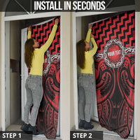 Aotearoa Ngapuhi Personalised Door Cover Maori Iwi Poutama Puhoro Tattoo