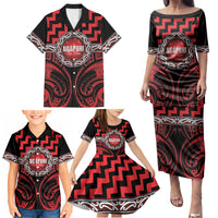 Aotearoa Ngapuhi Personalised Family Matching Puletasi and Hawaiian Shirt Maori Iwi Poutama Puhoro Tattoo