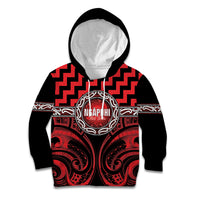 Aotearoa Ngapuhi Personalised Kid Hoodie Maori Iwi Poutama Puhoro Tattoo