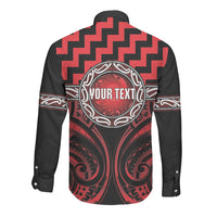 Aotearoa Ngapuhi Personalised Long Sleeve Button Shirt Maori Iwi Poutama Puhoro Tattoo
