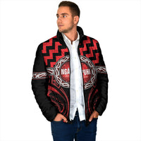 Aotearoa Ngapuhi Personalised Padded Jacket Maori Iwi Poutama Puhoro Tattoo