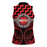 Aotearoa Ngapuhi Personalised Women Sleeveless Polo Shirt Maori Iwi Poutama Puhoro Tattoo