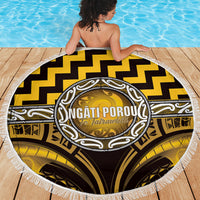 Aotearoa Ngati Porou Beach Blanket Maori Iwi Poutama Puhoro Tattoo