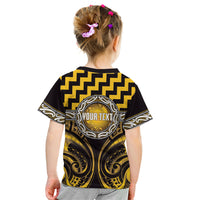 Aotearoa Ngati Porou Personalised Kid T Shirt Maori Iwi Poutama Puhoro Tattoo