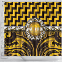 Aotearoa Ngati Porou Shower Curtain Maori Iwi Poutama Puhoro Tattoo