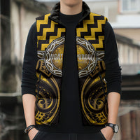 Aotearoa Ngati Porou Personalised Sleeveless Puffer Jacket Maori Iwi Poutama Puhoro Tattoo