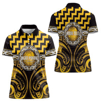 Aotearoa Ngati Porou Personalised Women Polo Shirt Maori Iwi Poutama Puhoro Tattoo