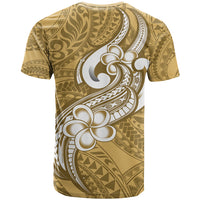 Polynesia T Shirt Plumeria With Tribal Pattern Yellow Pastel Vibes LT14 - Polynesian Pride