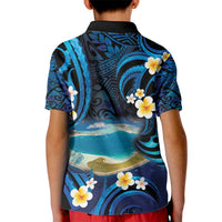 French Polynesia Tetiaroa Atoll Kid Polo Shirt Polynesian Curves Style LT14 - Polynesian Pride