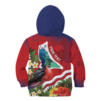 Personalised Kiribati Tarawa Atoll Kid Hoodie Frigate Bird With Map Tropical Style