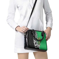 New Zealand and Ireland Rugby Custom Shoulder Handbag Maori Tiki Fern Irish Celtic Cross - Polynesian Pride