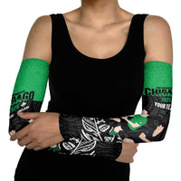 New Zealand and Ireland Rugby Custom Arm Sleeves Chicago 2025 Go All Black Shamrocks - Polynesian Pride