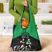 New Zealand and Ireland Rugby Grocery Bag Chicago 2025 Go All Black Shamrocks - Polynesian Pride