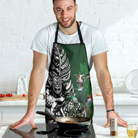 New Zealand and South Africa Rugby Custom Apron Maori Tiki Fern Springboks Kente Pattern - Polynesian Pride