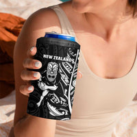 New Zealand and South Africa Rugby 4 in 1 Can Cooler Tumbler Maori Tiki Fern Springboks Kente Pattern - Polynesian Pride
