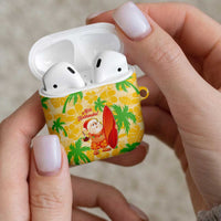 Aloha Hawaii Christmas AirPods Case Mele Kalikimaka Funny Santa Palaka Quilt Motifs - Polynesian Pride