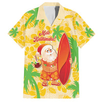 Aloha Hawaii Christmas Family Matching Off Shoulder Maxi Dress and Hawaiian Shirt Mele Kalikimaka Funny Santa Palaka Quilt Motifs - Polynesian Pride