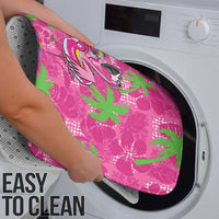 Aloha Hawaii Christmas Bathroom Set Mele Kalikimaka Chill Flamingo Palaka Quilt Motifs - Polynesian Pride