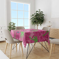 Aloha Hawaii Christmas Tablecloth Mele Kalikimaka Chill Flamingo Palaka Quilt Motifs - Polynesian Pride