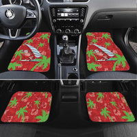 Aloha Hawaii Christmas Car Mats Mele Kalikimaka Windsurfing Santa Palaka Quilt Motifs - Polynesian Pride