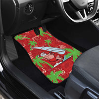 Aloha Hawaii Christmas Car Mats Mele Kalikimaka Windsurfing Santa Palaka Quilt Motifs - Polynesian Pride