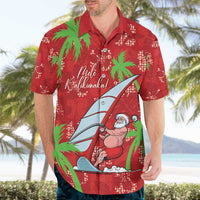 Aloha Hawaii Christmas Hawaiian Shirt Mele Kalikimaka Windsurfing Santa Palaka Quilt Motifs - Polynesian Pride