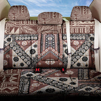 Bula Fiji Back Car Seat Cover Unique Masi Tapa Pattern LT14 One Size Brown - Polynesian Pride