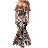 Bula Fiji Mermaid Dress Unique Masi Tapa Pattern LT14 - Polynesian Pride