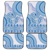 Niue Language Week Car Mats The Rock Coconut Crab - Siapo Blue Pastel