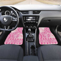 Pink Niue Language Week Car Mats The Rock Coconut Crab - Siapo Pattern