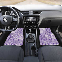 Purple Niue Language Week Car Mats The Rock Coconut Crab - Siapo Pattern