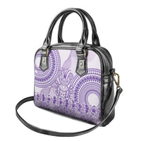 Purple Niue Language Week Shoulder Handbag The Rock Coconut Crab - Siapo Pattern