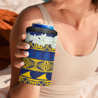 Tokelau Language Week 4 in 1 Can Cooler Tumbler Tokelauan Tuluma With Gardenia Thunbergia